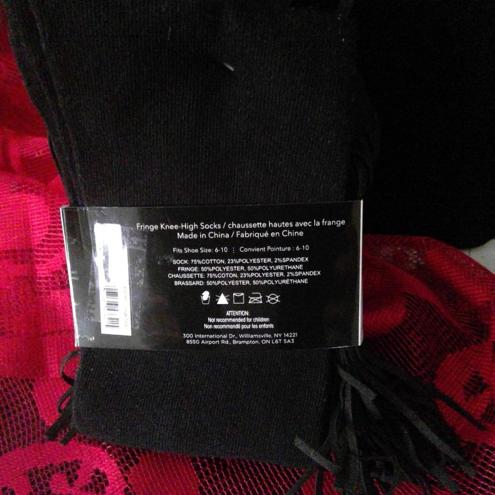 Charlie Paige Fringe Knee-High Socks - Picture 2 of 3